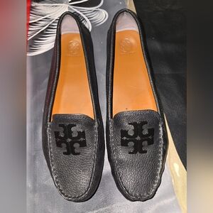 Tory Burch Black Leather Loafers